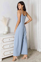 Basic Bae Spaghetti Strap Jumpsuit - Full Size V-Neck Design
