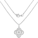 0.57 Carat Genuine White Diamond .925 Sterling Silver Pendant