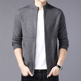 Mens Thickened Warm Solid-color Sweater