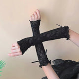 Women's Minimalist Bow Lace Sunscreen Sleeves