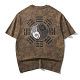 Koi Top Chinese Trendy Embroidered Short Sleeve