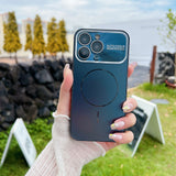 Laser-Cut Large-Window Lens Ring Magnetic Phone Case