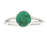 1.28ct Emerald  14KT White Gold