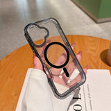High-transparency Magnetic Phone Case With Colorful Airbags For Drop Protection