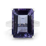 11.47 Carat Genuine Amethyst .925 Sterling Silver Ring
