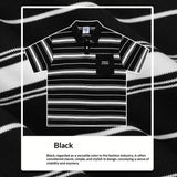 Loose-fitting Polo Shirt With A Lapel Collar Short-sleeved Striped T-shirt