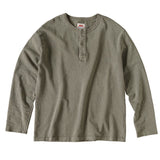 American-style Vintage Henley T-shirt For Men