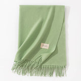 Pure Color Artificial Cashmere Scarf Women's Winter High-grade Shawl