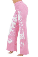 Rodeo Wide Leg Jean in Pink