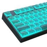 Crystal Jelly Side-engraved Keycaps For A 136-key Compact Full-size Keyboard