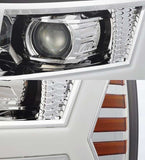 AlphaRex 07-13 Chevrolet Silverado LUXX-Series LED Projector Headlights Chrome