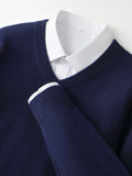 V-neck Cashmere Sweater Loose Fit Extra Thick