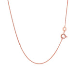 14k Rose Gold Diamond Cut Round Wheat Chain 0.6mm
