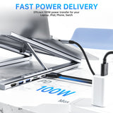 Aluminum Alloy HUB Multi-interface HDMI 8 In 1 Docking Station Laptop Stand