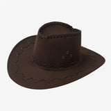 Men's And Women's Cowboy Hats, Sun Protection Hats For Grasslands, Western Cowboy Hats For Couples, Wide-Brimmed Xinjiang Felt Hats With Velvet Surface
