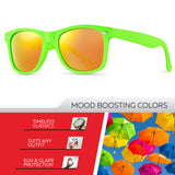Retro Rewind Polarized Sunglasses for Men and Women - UV Protection Classic Sun Glasses Matte Lime Green | Revo Orange