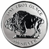 1oz .999 Fine AG Silver Round - Buffalo Indian Stamped