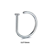 1pc Women Men Fake Piering Nose Ring Earrings, Fashion Punk Non Piercing Nose Clip Stainless Steel Septum Body Jewelry