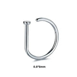 1pc Women Men Fake Piering Nose Ring Earrings, Fashion Punk Non Piercing Nose Clip Stainless Steel Septum Body Jewelry