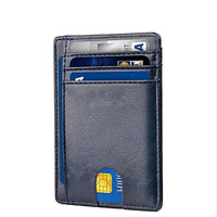Leather Slim Wallet Credit Card Holder RFID Blocking Pocket ID Money USA