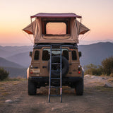 Trailora Summit Soft-Shell Aluminum Rooftop Tent With Ladder, LED Light Strip, And Memory Foam Mattress [2-3 Person] (SAK26814)