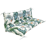 2-3 Seater Swing Cushion Replacement Swing Beach Pads with Backrest 8-Tie Straps