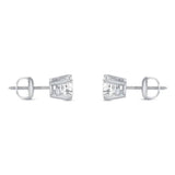2 Ct Round Lab Created Grown Diamond Earrings 950 Platinum E/VVS Basket Screw