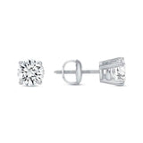 2 Ct Round Lab Created Grown Diamond Earrings 950 Platinum E/VVS Basket Screw