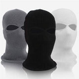 2 Holes Full Face Cover Hood Knitted Balaclava Face Mask
