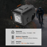 2-in-1 Bike Horn & Front Light -  450lm