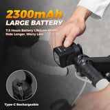 2-in-1 Bike Horn & Front Light -  450lm