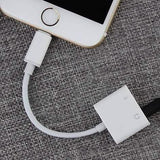 2-in-1 for Lightning Adapter For iPhone 7 8 Plus 10 X