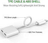 2-in-1 for Lightning Adapter For iPhone 7 8 Plus 10 X