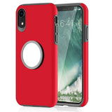 2-in-1 Hybrid Hard PC Covers Soft Rubber Shockproof Bumper Case