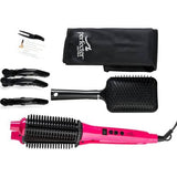 2-in-1 Perfecter Flat Iron Hair Straightener and Hot Round Brush
