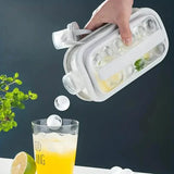 2-in-1 Portable Ice Ball Maker Kettle With 17 Grids Flat Body Lid Cooling Ice Pop/Cube Molds