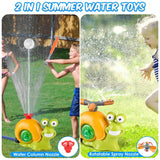 2-in-1 Snail Water Sprinkler Baseball Toy with 2 Sprinkler Nozzles