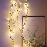 2 Meter 20 LED Simulation Golden Leaf Decoration String Lights