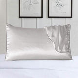 2-Pack: 100% Silk Pillow Cover with Trim