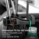 2-Pack: 2-in-1 Car Seat Hooks for Purses and Bags with Phone Holder