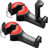 2-Pack: 2-in-1 Car Seat Hooks for Purses and Bags with Phone Holder