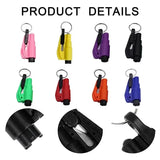 2-Pack: 2-in-1 Emergency Car Escape Tool: Safety Belt Cutter, Metal Safety Hammer & Window Breaker