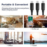 2-Pack: 3-in-1 Nylon Braided 4FT 3A Charging Cable