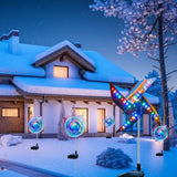 2-Pack: 32LED Outdoor Solar Ground Light Garden Lawn Waterproof Windmill Lamp