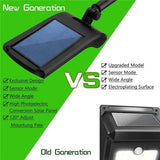 2-Pack: 36 LED Solar Powered Motion Sensor Wall Lamp