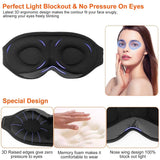 2-Pack: 3D Contoured Cup Light Blockout Sleeping Mask