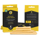 2-Pack: 4 Variety Beeswax Food Wraps
