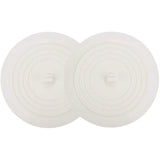 2-Pack: 6" Large Silicone Drain Plug Hair Stopper Flat Suction Cover