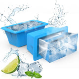 2-Pack: 6.6 lbs. Silicone Freezer Ice Block Molds