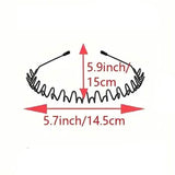 2-Pack: Black Wavy Metal Headband